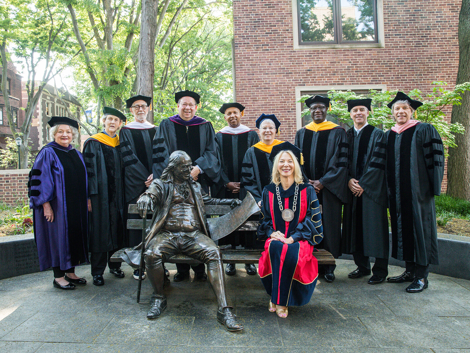2019 Penn Commencement honorary degree recipients in regalia